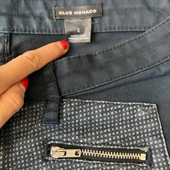 Club Monaco Women's Zipper Pockets Skinny Pants Button Fly Size 2 - Picture 4 of 8
